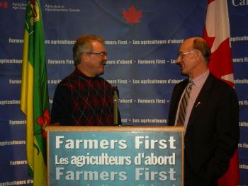 With Min. Bjornerud in North Battleford at Water Supply Expansion Program announcement