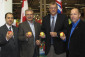 MLA Norm Letnick, Minister Ritz, B.C.  Minister of Agriculture and Lands Steve Thomson, and MP Ron Cannan